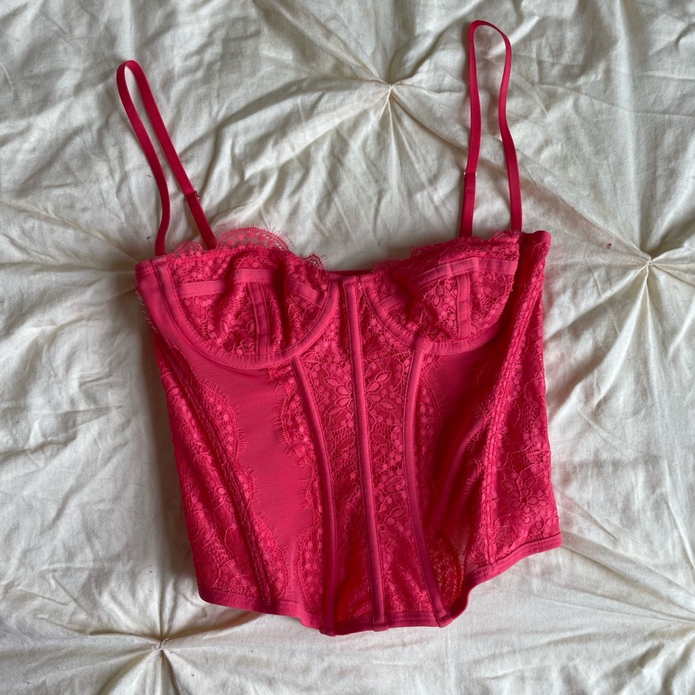urban outfitters lace corset top